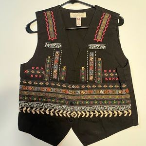 Karen Scott Embroided Vest